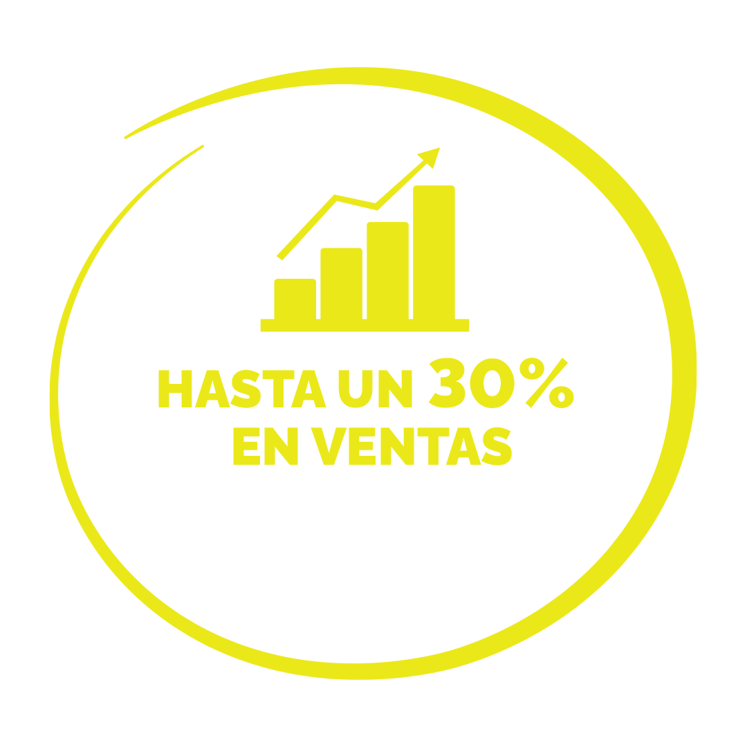 30% MÁS DE VENTAS