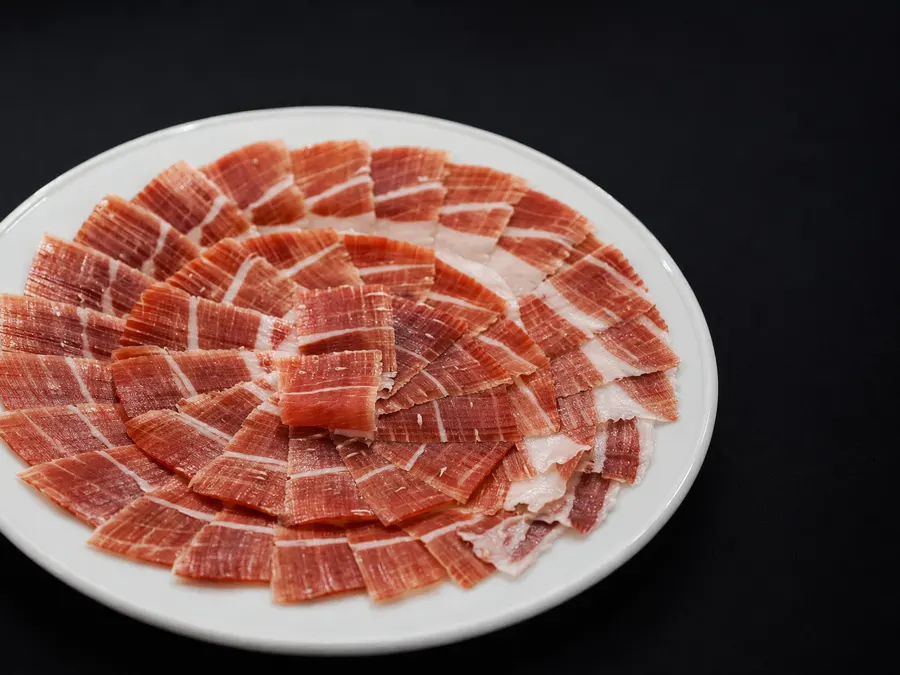 Plato de jamón ibérico del catering BB&Food