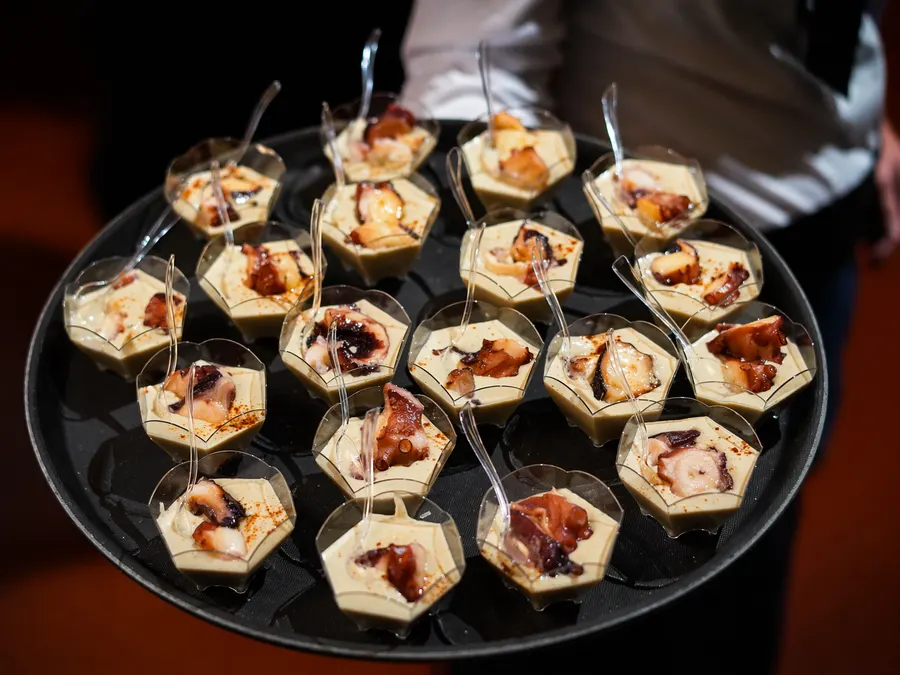 Vasitos de aperitivo del catering BB&Food